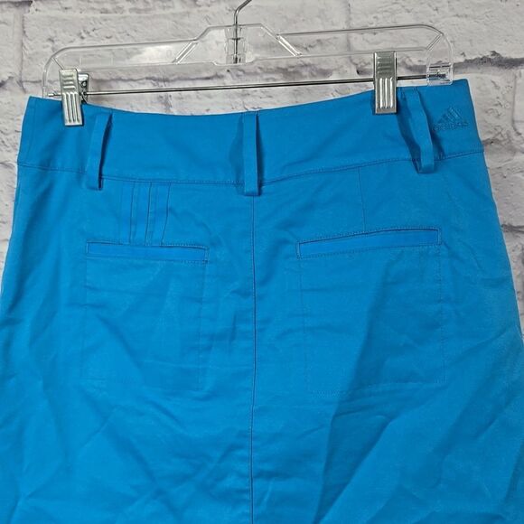 Adidas Women's Climacool Golf Tennis Skort Sporty Skirt Solar Blue Knit Short - Picture 2 of 10